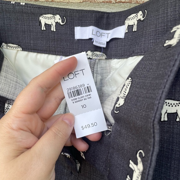 LOFT Elephant Shorts Size 10 - Picture 3 of 3